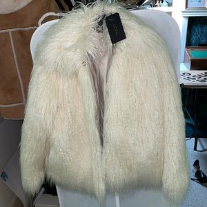 NWT rag & bone Adelyn Mongolian Faux Fur Coat